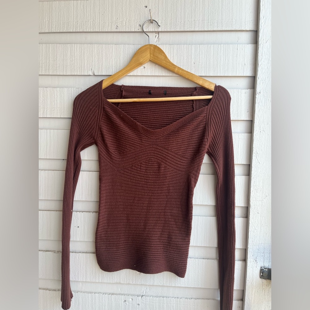Brown fitted Shein Sweater